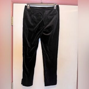 Talbots Heritage Velvet Pants Black Size 12 Cotton Spandex Stretch.Straight legs